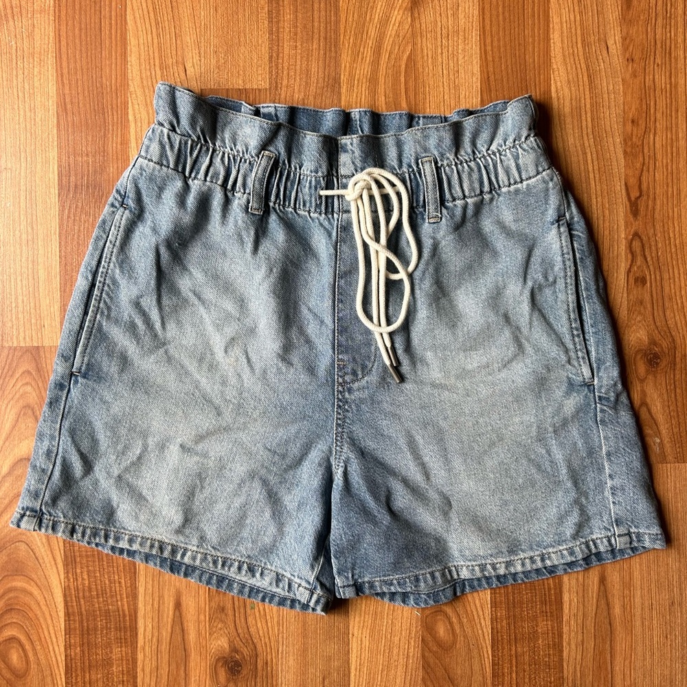 GAP Paper Bag Waist Denim Shorts